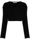 Alexander Wang Ribbed Cropped Jumper In Black