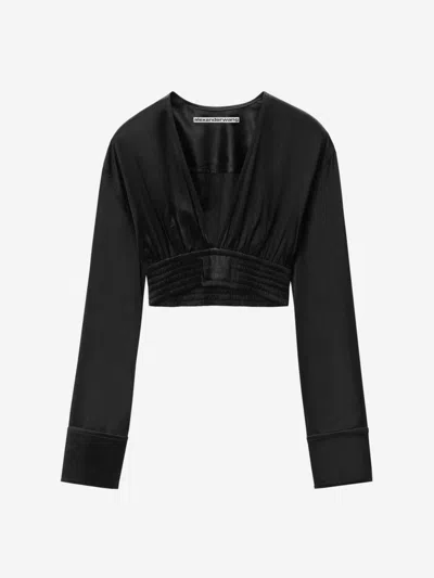 ALEXANDER WANG ALEXANDER WANG CROPPED SATIN TOP