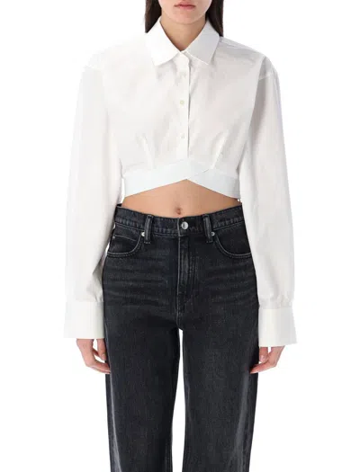 Alexander Wang Cropped Shirt Size 4 In White