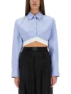 Alexander Wang Women Cropped Shirt In Blue