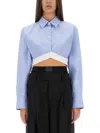 Alexander Wang Women Cropped Shirt In Blue
