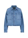 Alexander Wang Cropped Shirt In Blue