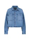 Alexander Wang Cropped Shirt In Blue