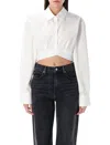 Alexander Wang Cropped Shirt Size 4 In White