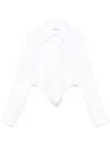 Alexander Wang Cropped-hemd In Weiss