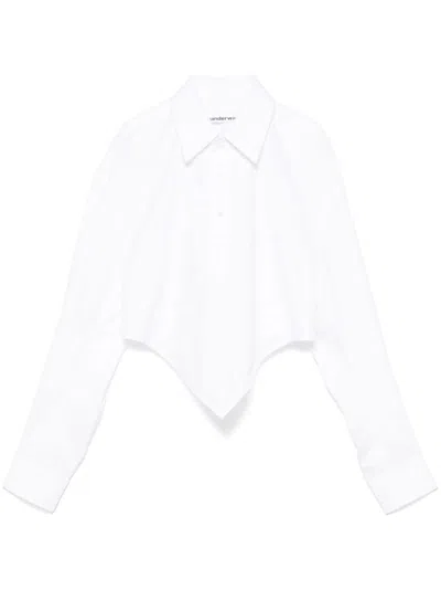 Alexander Wang Cropped-hemd In 100 - White