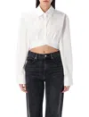 Alexander Wang Cropped Shirt In White