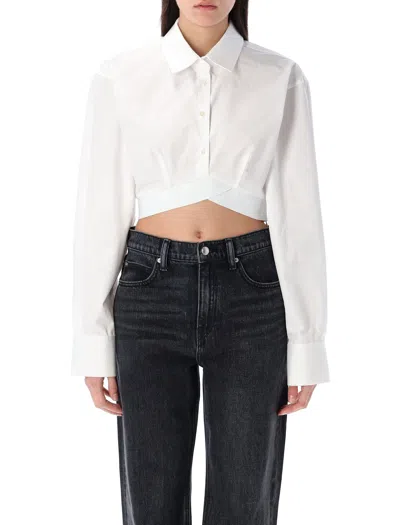 Alexander Wang Cropped Shirt In White