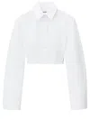 Alexander Wang Cropped Structured Shirt In Organic Cotton In White