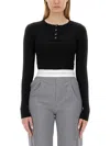 Alexander Wang Two Piece Cropped Set In Black