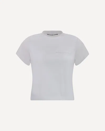 Alexander Wang Cropped T-shirt In White