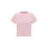 Alexander Wang Oversized Light Pink T-shirt With Front Logo In Pink