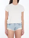 Alexander Wang Cropped T-shirt With Logo In White