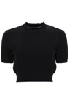 ALEXANDER WANG LOGO EMBOSSED CROP TOP