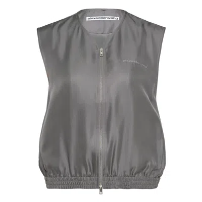 Alexander Wang Cropped Vest In Gray