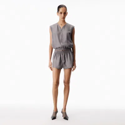 Alexander Wang Cropped Vest In Gray