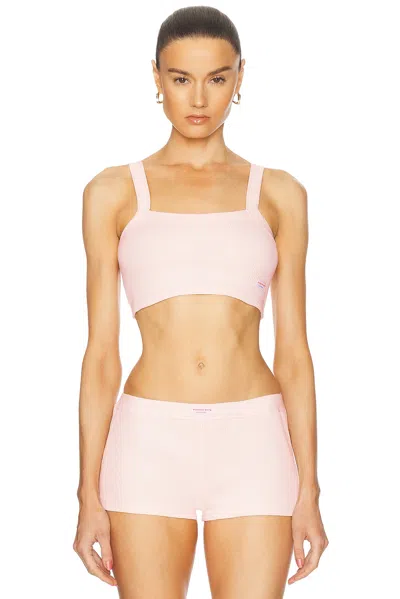 ALEXANDER WANG CROPPED WAFFLE CAMI TOP