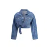 Alexander Wang Wrapped Tucker Jacket In Blue