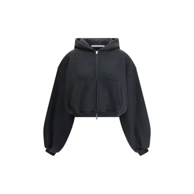 Alexander Wang Cropped Zip-up Hoodie