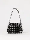 Alexander Wang Omens Rex Medium Studded Leather Shoulder Bag Black In Black
