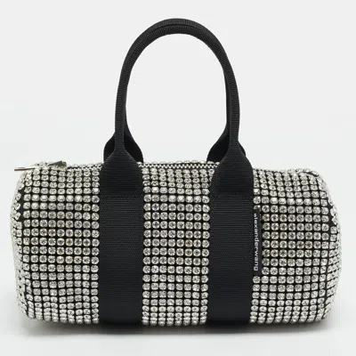 Pre-owned Alexander Wang Cruiser Mini Black Mesh Crystal Embellished Duffle Bag