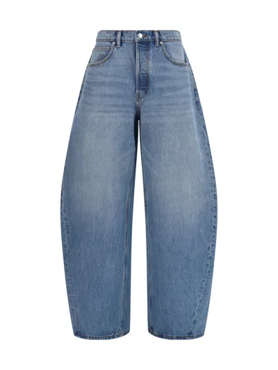 Alexander Wang Crystal Balloon Jeans In Blue