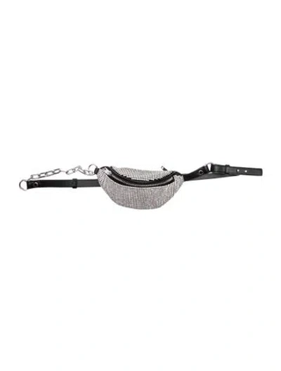 Pre-owned Alexander Wang Crystal Belt Bag In Black