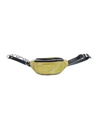 Pre-owned Alexander Wang Crystal Belt Bag In Black