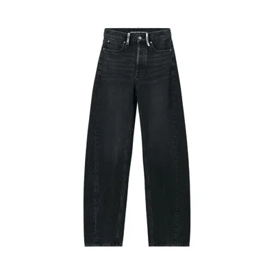 Pre-owned Alexander Wang Crystal Beltloops Float Mid Rise Relaxed Jean 'tan' | Women's Size 24