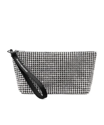 Alexander Wang Crystal Decorative Clutch In Black
