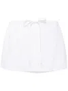 Alexander Wang Crystal-embellished Cotton Skort In White