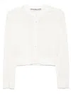 Alexander Wang Crystal-embellished Cropped Top In White