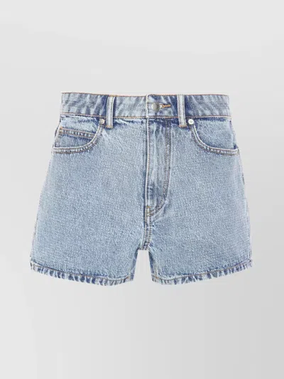 ALEXANDER WANG CRYSTAL EMBELLISHED DENIM SHORTS