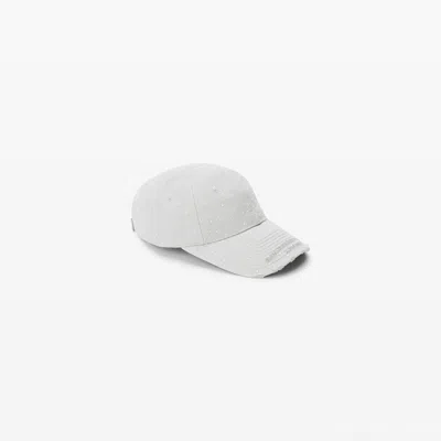 Alexander Wang Crystal Embellished Distressed Baseball Cap