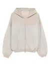 Alexander Wang Crystal-embellished Hoodie In Neutral