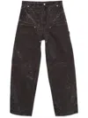 Alexander Wang Crystal-embellished Jeans In 黑色