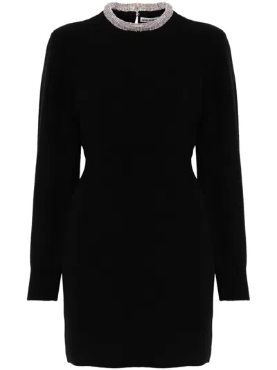 Alexander Wang Crystal-embellished Mini Dress In Black