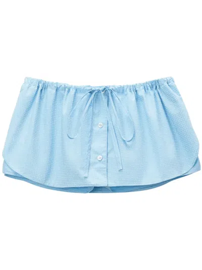 Alexander Wang Crystal-embellished Skort In Blue