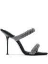 Alexander Wang Julie Tubular Crystal Embellished Slide Sandal In Multi