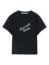 Alexander Wang Crew Neck Short Sleeves Top In Black