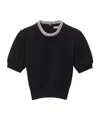Alexander Wang Black Crystal Tubular Necklace T-shirt In Black