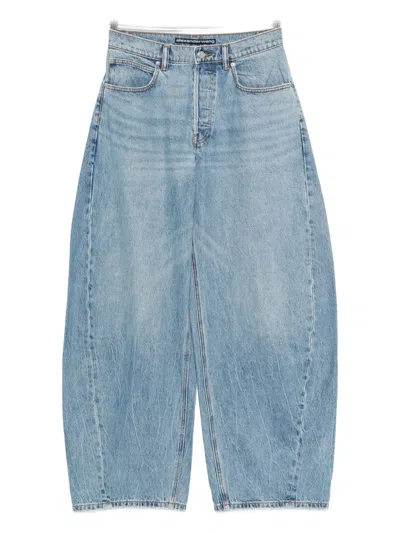 ALEXANDER WANG CRYSTAL-EMBELLISHED WIDE-LEG JEANS