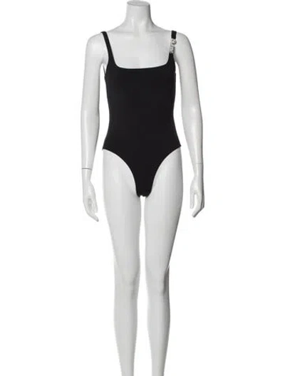 Pre-owned Alexander Wang Crystal Embellishments One-piece In Black