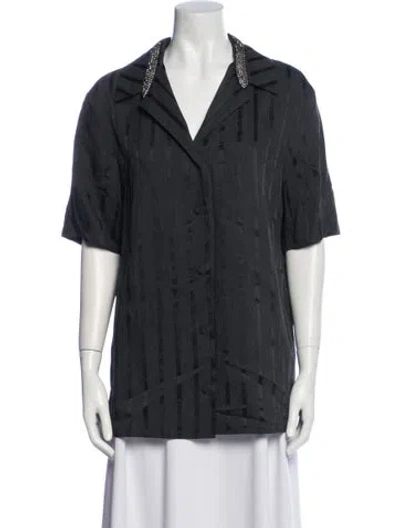 Pre-owned Alexander Wang Crystal Embellishments Pajamas In Gray