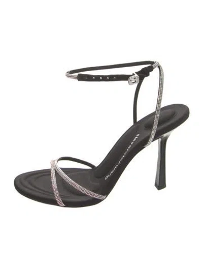 Pre-owned Alexander Wang Crystal Embellishments Sandals In Black