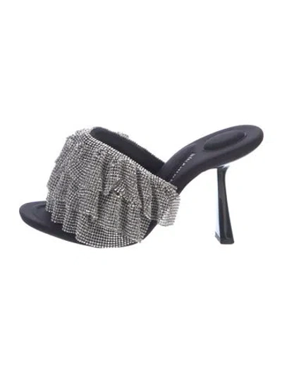 Pre-owned Alexander Wang Crystal Embellishments Slides In Multicolor