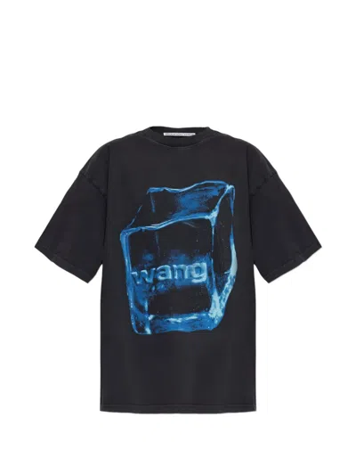 Alexander Wang Crystal Graphic T-shirt In Multi