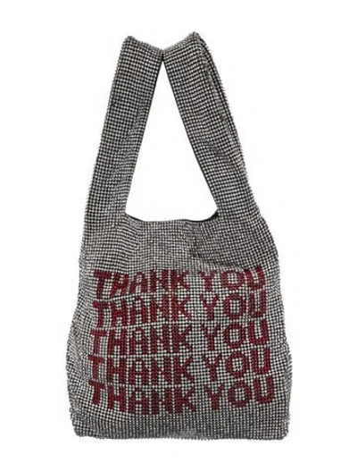 Pre-owned Alexander Wang Crystal Hobo In Silver