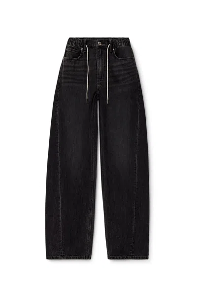 Alexander Wang Crystal Hotfix Drawcord Balloon Jogger Grey Aged In Gray