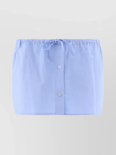 ALEXANDER WANG CRYSTAL HOTFIX DRAWSTRING SKORT WITH BUTTON DETAILING